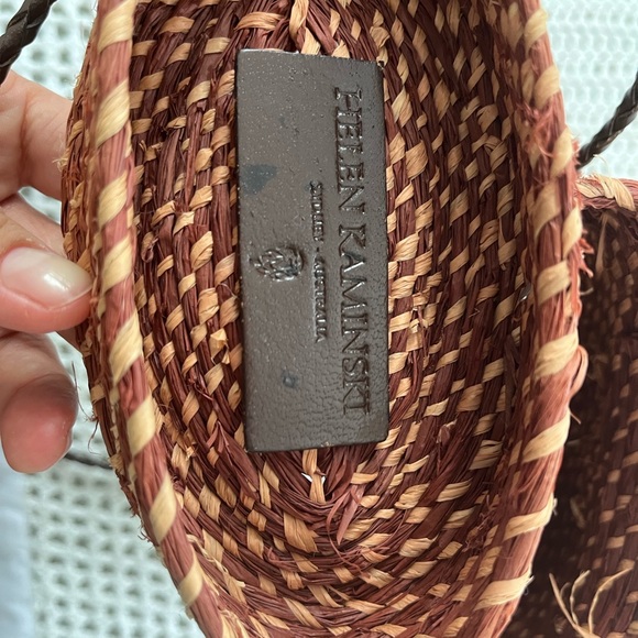 Helen Kaminski Tan and Brown Woven Crossbody Bag - Picture 7 of 8